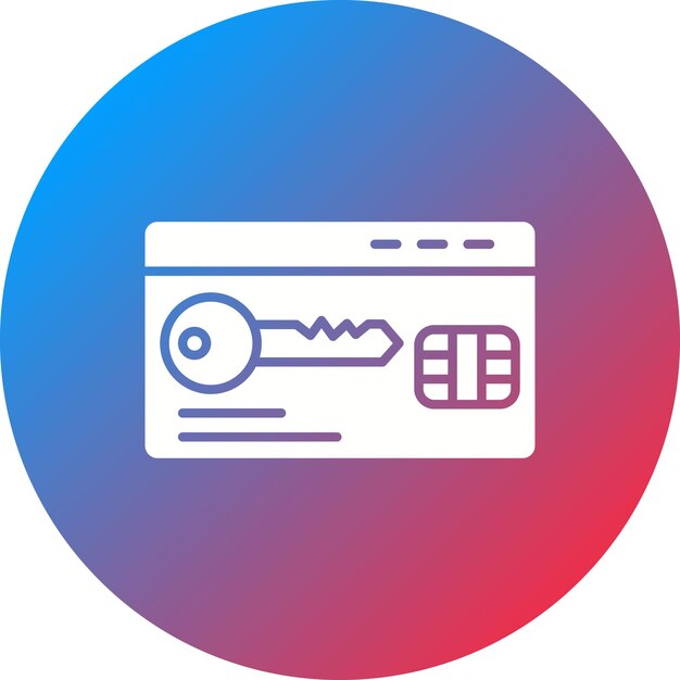 La imagen vectorial del icono de la tarjeta clave se puede utilizar para Smart City