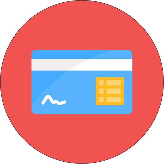 Imagen vectorial del icono de la tarjeta de crédito Se puede utilizar para la banca