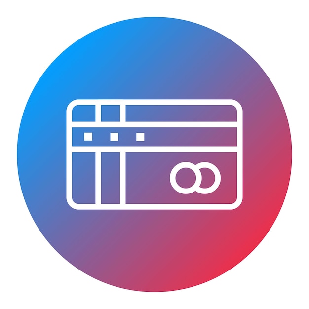 Imagen vectorial del icono de la tarjeta de crédito Se puede utilizar para el comercio electrónico tecnológico