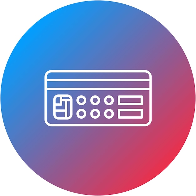 Imagen vectorial del icono de la tarjeta de crédito Se puede utilizar para Fintech