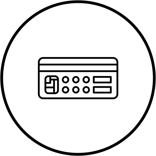 Imagen vectorial del icono de la tarjeta de crédito Se puede utilizar para Fintech