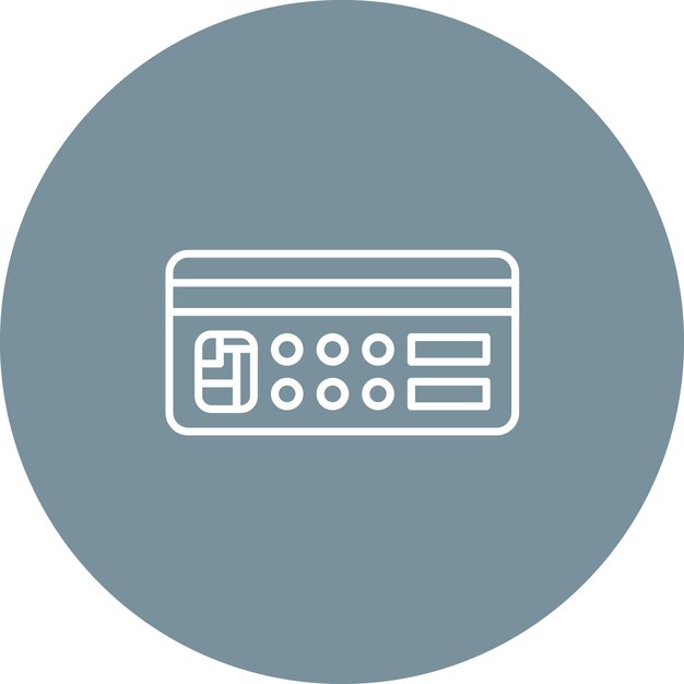 Imagen vectorial del icono de la tarjeta de crédito Se puede utilizar para Fintech