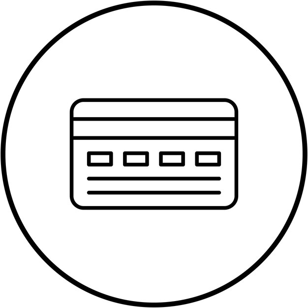 Imagen vectorial del icono de la tarjeta de crédito Se puede utilizar para los servicios hoteleros