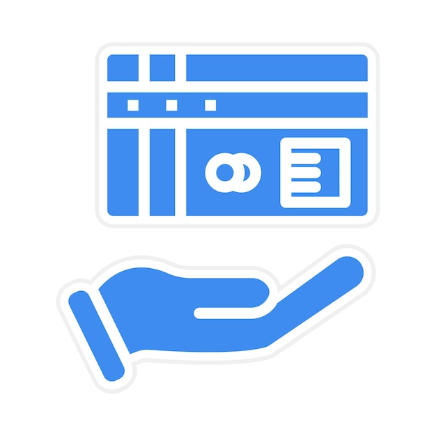 Imagen vectorial del icono de la tarjeta de crédito se puede utilizar para la tienda web