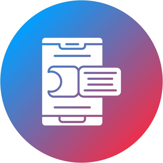 Imagen vectorial del icono de la tarjeta de embarque móvil Se puede usar para Untact World