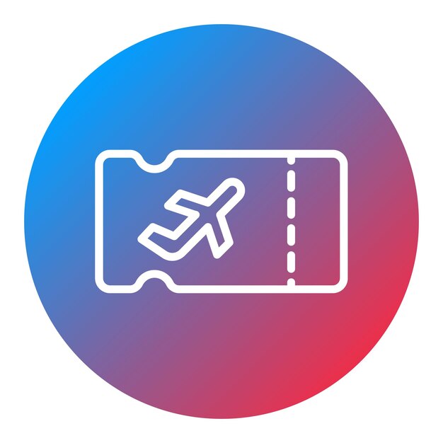 Imagen vectorial del icono de la tarjeta de embarque Puede utilizarse para la aerolínea