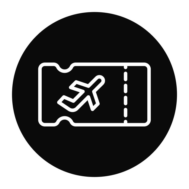 Imagen vectorial del icono de la tarjeta de embarque Puede utilizarse para la aerolínea