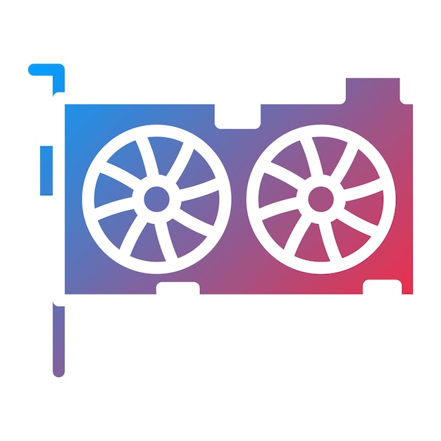 Imagen vectorial del icono de la tarjeta gráfica Se puede utilizar para el comercio electrónico de juegos