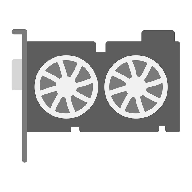 Imagen vectorial del icono de la tarjeta gráfica Se puede utilizar para el comercio electrónico de juegos