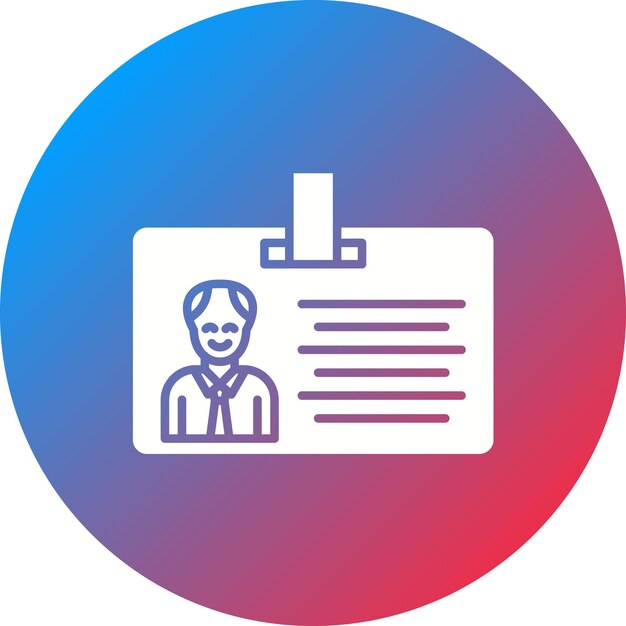Imagen vectorial del icono de la tarjeta de identidad Puede utilizarse para el emprendimiento