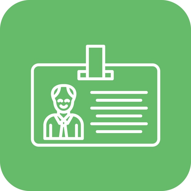 Imagen vectorial del icono de la tarjeta de identidad Puede utilizarse para el emprendimiento