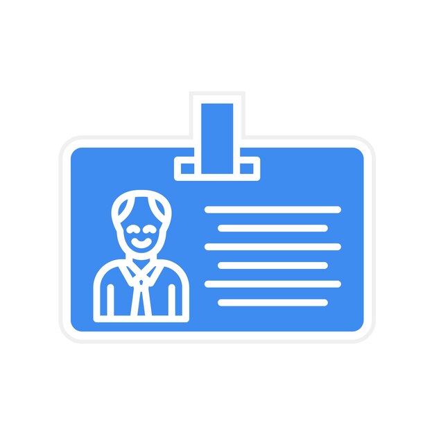 Imagen vectorial del icono de la tarjeta de identidad Puede utilizarse para el emprendimiento