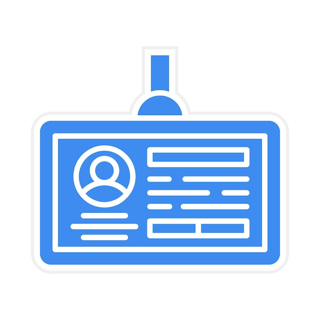 Imagen vectorial del icono de la tarjeta de identidad Puede utilizarse para servicios monetarios en línea