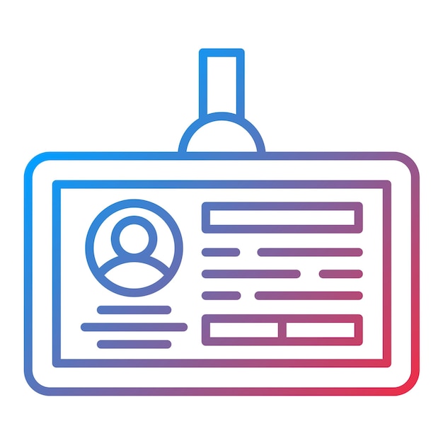 Imagen vectorial del icono de la tarjeta de identidad Puede utilizarse para servicios monetarios en línea