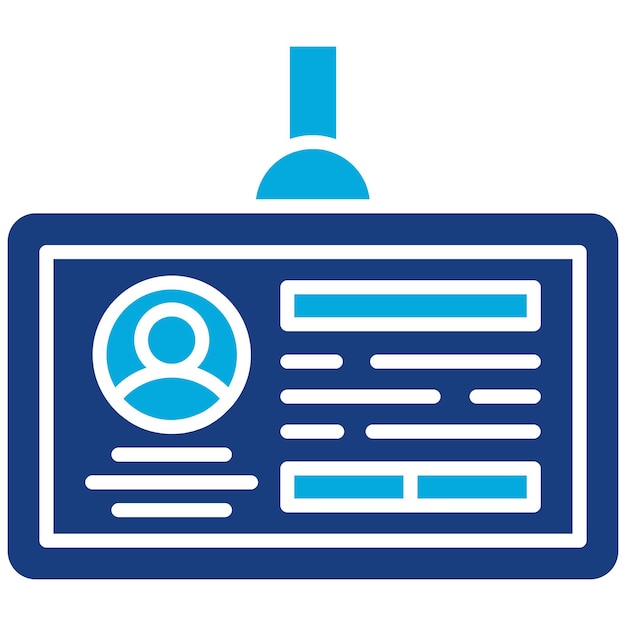 Imagen vectorial del icono de la tarjeta de identidad Puede utilizarse para servicios monetarios en línea