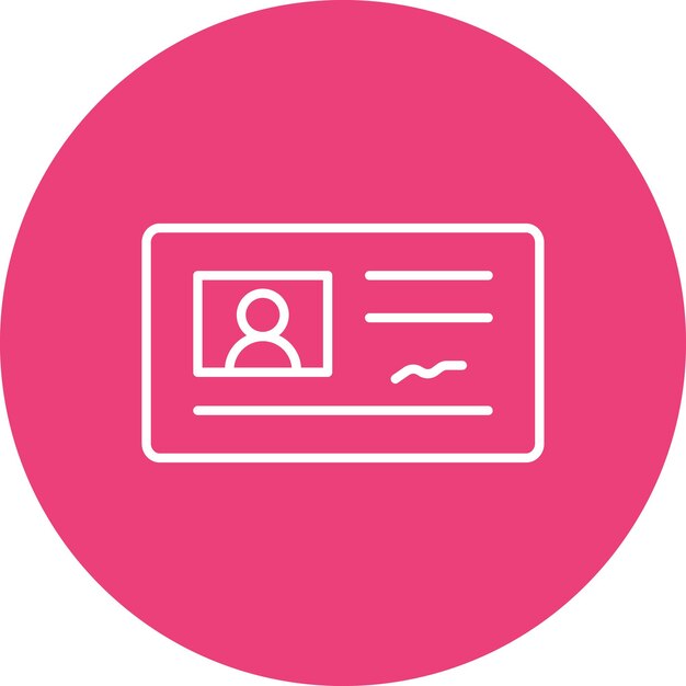 Imagen vectorial del icono de la tarjeta de identificación Puede utilizarse para la inmigración