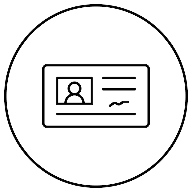 Imagen vectorial del icono de la tarjeta de identificación Puede utilizarse para la inmigración