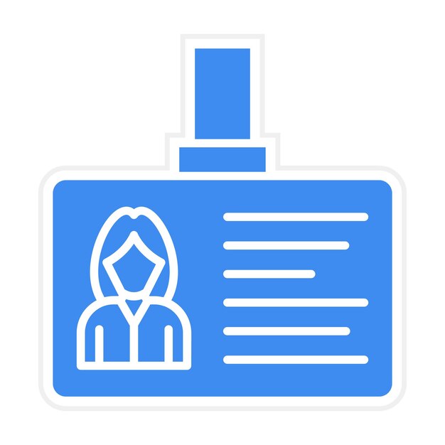 Imagen vectorial del icono de la tarjeta de identificación Puede utilizarse para negocios y oficinas