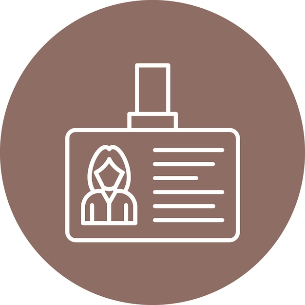 Imagen vectorial del icono de la tarjeta de identificación Puede utilizarse para negocios y oficinas