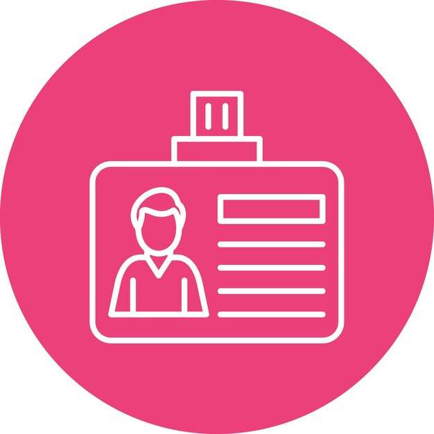 Imagen vectorial del icono de la tarjeta de identificación Puede utilizarse para la puesta en marcha de negocios
