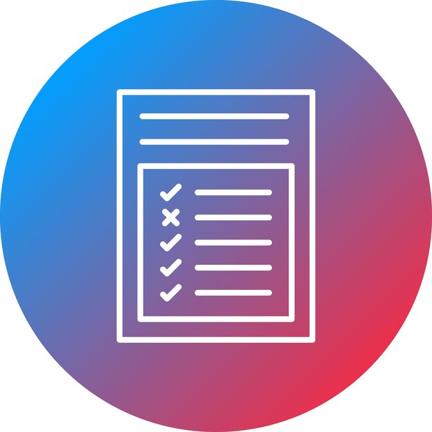Imagen vectorial del icono de la tarjeta de informe Se puede utilizar para la educación