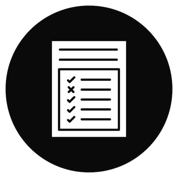 Imagen vectorial del icono de la tarjeta de informe Se puede utilizar para la educación