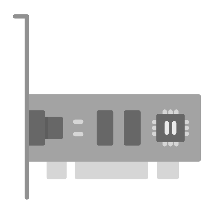 Vector imagen vectorial del icono de la tarjeta de interfaz de red se puede utilizar para computadora y hardware