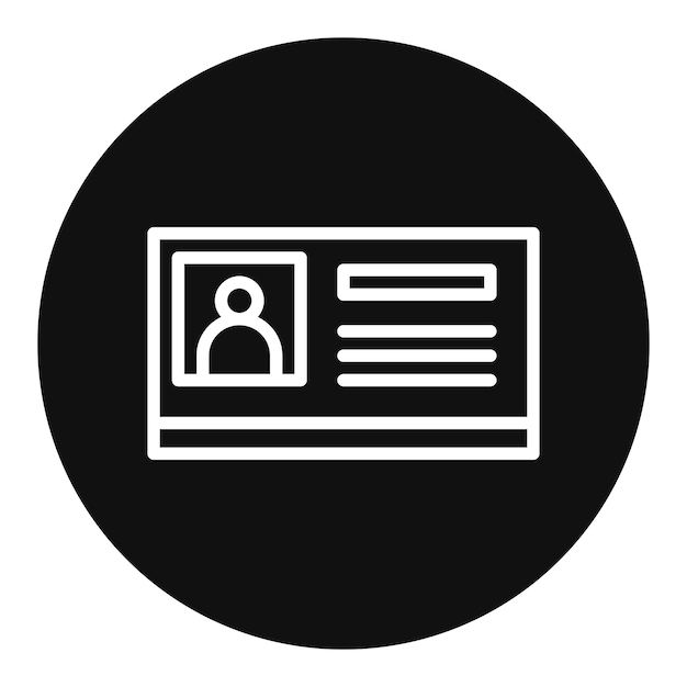 Imagen vectorial del icono de la tarjeta del miembro Se puede utilizar para el ferrocarril