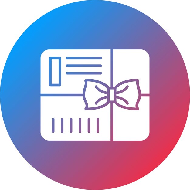 Imagen vectorial del icono de la tarjeta de regalo Se puede usar para el viernes de compras