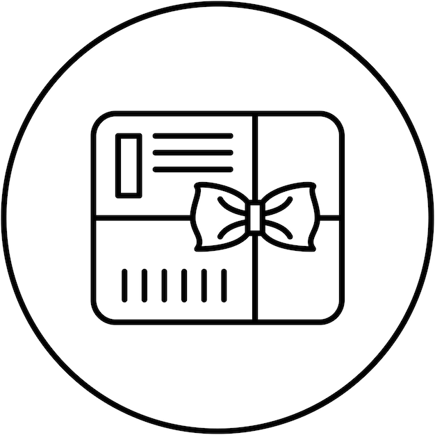 Imagen vectorial del icono de la tarjeta de regalo Se puede usar para el viernes de compras