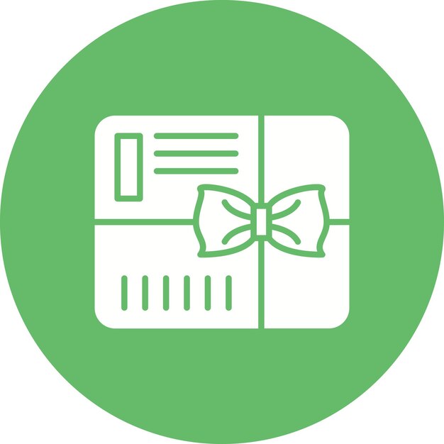 Imagen vectorial del icono de la tarjeta de regalo Se puede usar para el viernes de compras