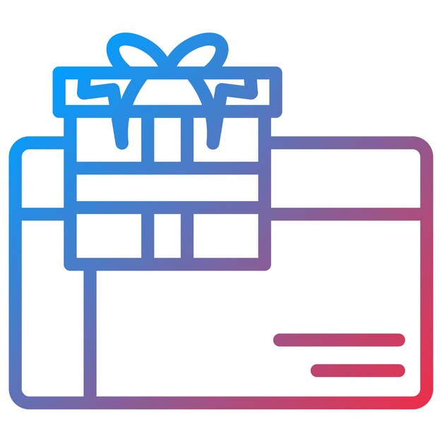Imagen vectorial del icono de la tarjeta de regalo Se puede utilizar para el comercio electrónico de juegos