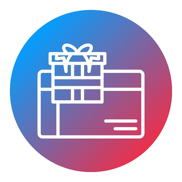 Imagen vectorial del icono de la tarjeta de regalo Se puede utilizar para el comercio electrónico de juegos