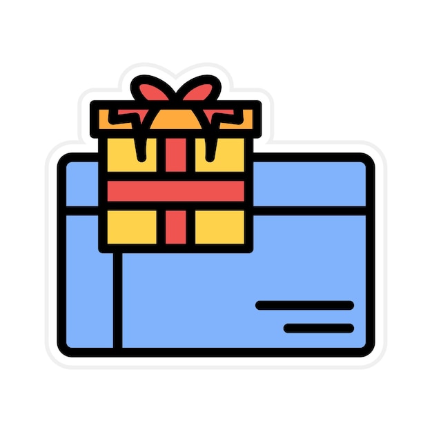 Imagen vectorial del icono de la tarjeta de regalo Se puede utilizar para el comercio electrónico de juegos