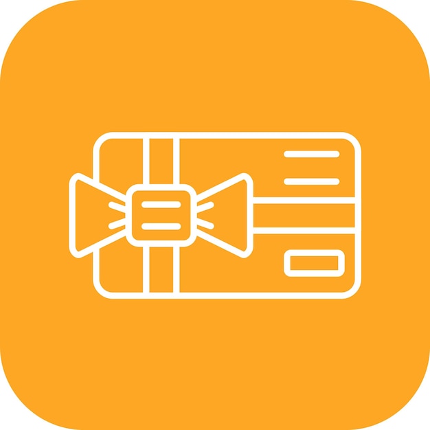 Imagen vectorial del icono de la tarjeta de regalo Se puede utilizar para la tienda web