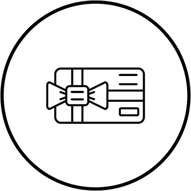 Imagen vectorial del icono de la tarjeta de regalo Se puede utilizar para la tienda web