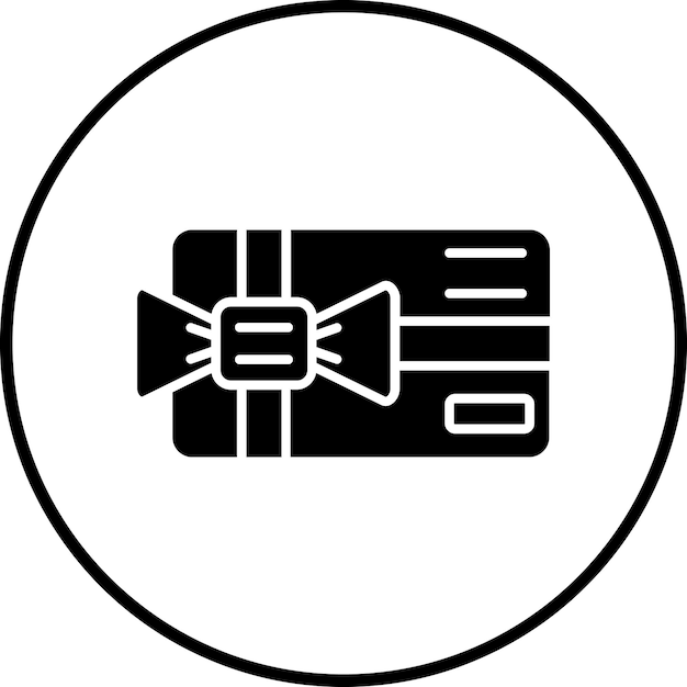 Imagen vectorial del icono de la tarjeta de regalo Se puede utilizar para la tienda web