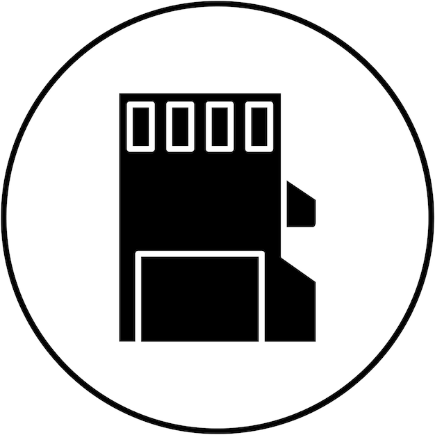 La imagen vectorial del icono de la tarjeta SD se puede utilizar para la fotografía