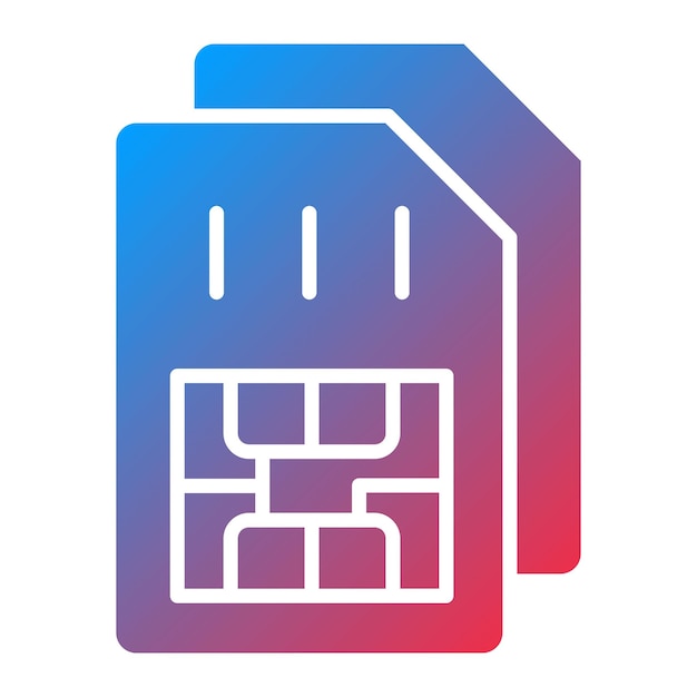 Imagen vectorial del icono de la tarjeta SIM Se puede utilizar para la tecnología