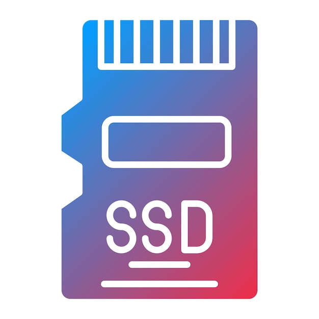 Vector imagen vectorial del icono de la tarjeta ssd se puede utilizar para la tecnología