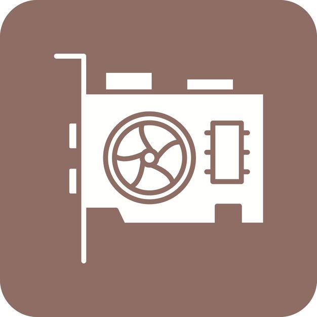 Imagen vectorial del icono de la tarjeta Vga Puede utilizarse para la tecnología