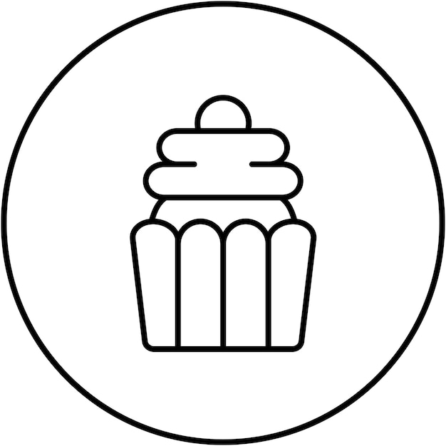 Imagen vectorial del icono de la tarta se puede usar para cumpleaños