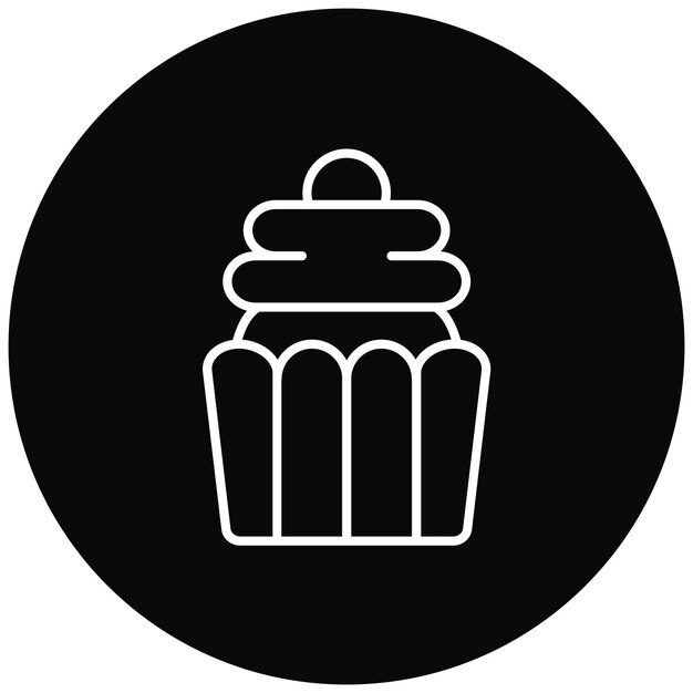 Imagen vectorial del icono de la tarta se puede usar para cumpleaños