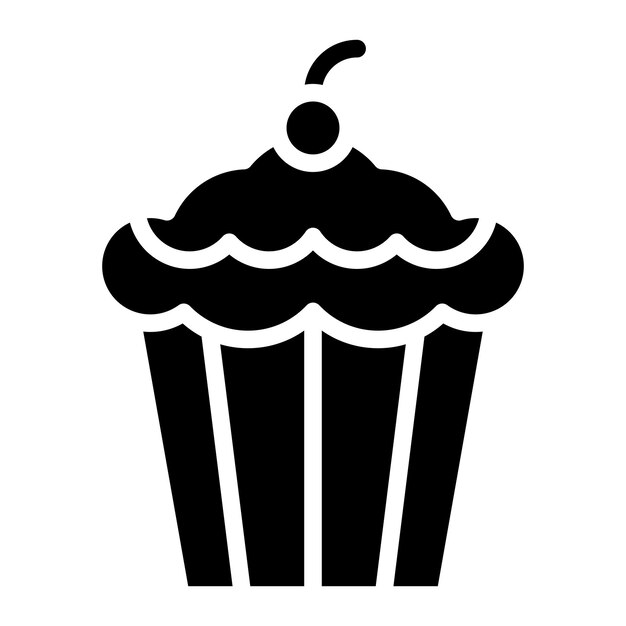 Imagen vectorial del icono de la tarta se puede usar para la ducha de bebé