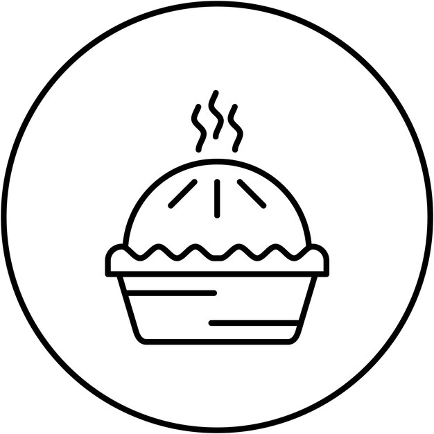 Imagen vectorial del icono de la tarta Se puede usar para dulces y caramelos