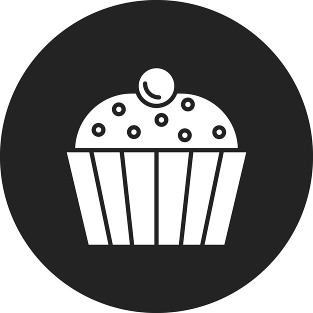 Imagen vectorial del icono de la tarta se puede usar para dulces y caramelos
