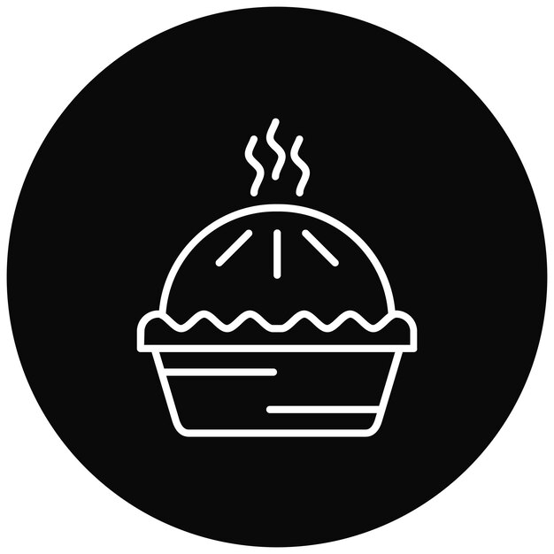 Imagen vectorial del icono de la tarta Se puede usar para dulces y caramelos