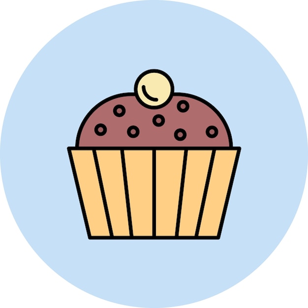 Imagen vectorial del icono de la tarta se puede usar para dulces y caramelos