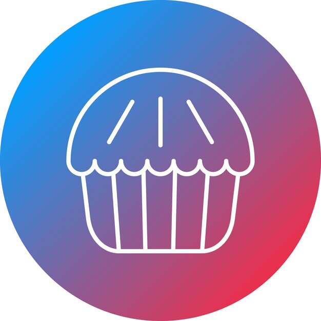 Imagen vectorial del icono de la tarta Se puede usar para la mañana y el desayuno