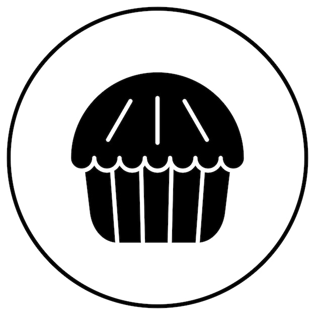 Imagen vectorial del icono de la tarta Se puede usar para la mañana y el desayuno
